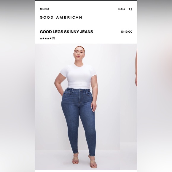 Good American Good Legs Skinny Jeans size 0 - Picture 3 of 16